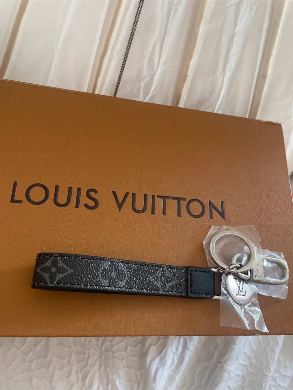 Fashion  Black Monogram Eclipse Key Holder Strap